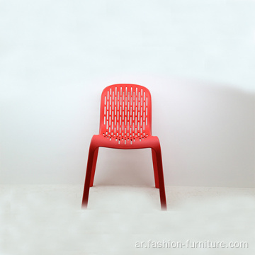 غرفة الطعام الأحمر التراص في الهواء الطلق كرسي من البلاستيك